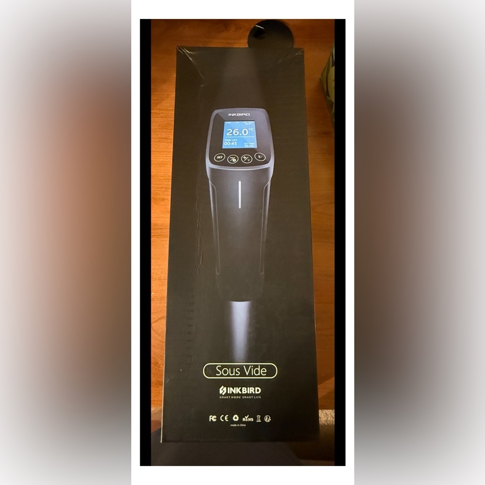 InkBird Black Sous Vide Precision Cooker, used once.